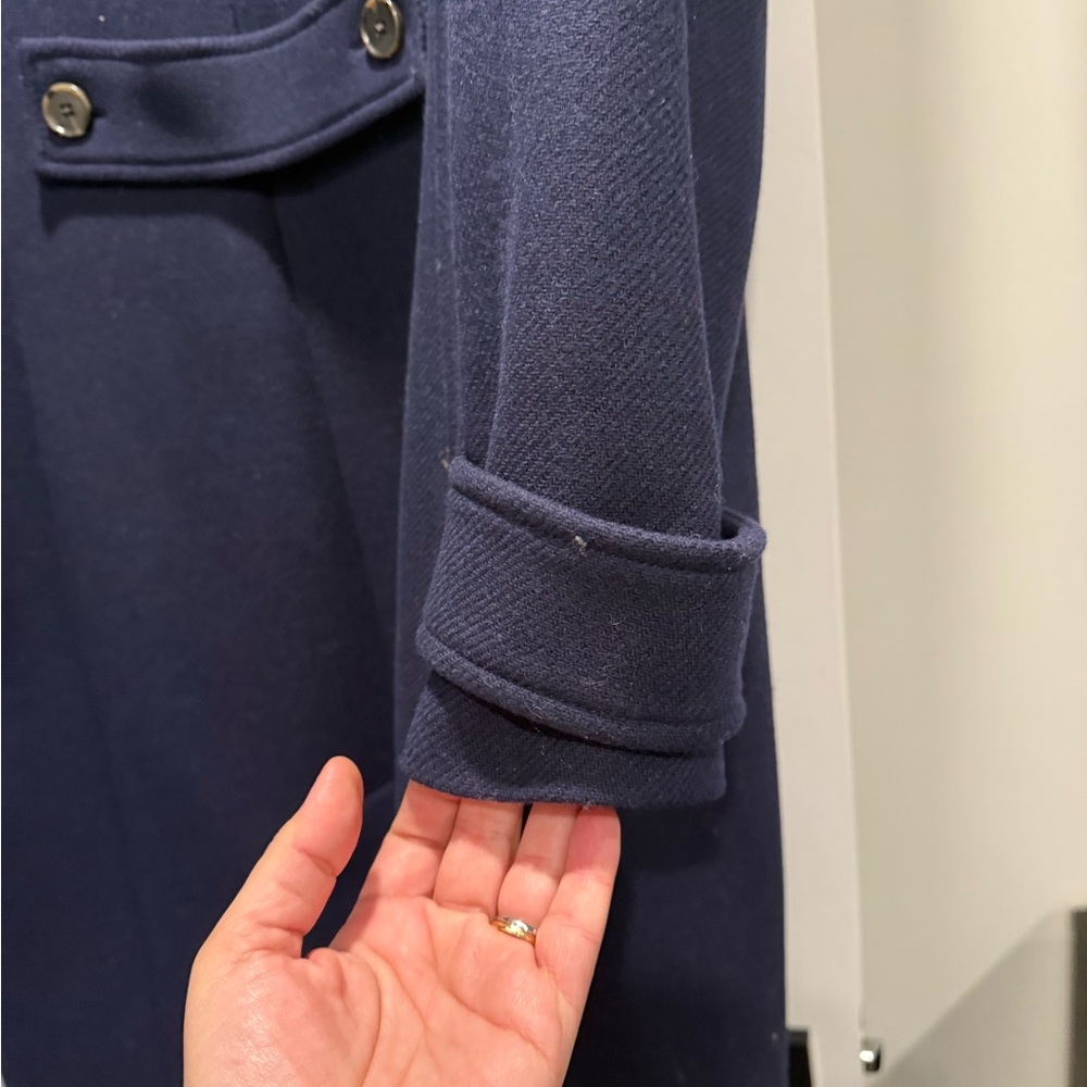 Navy Blue Women's Coat - Picture 6 of 11